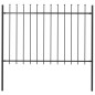 vidaXL Valla de jardín con puntas de lanza acero negro 1,7x1,2 m vidaXL Valla de jardín con puntas de lanza acero negro 1,7x1,2 m