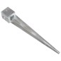 vidaXL Picas de tierra 2 uds acero galvanizado plateado 12x12x89 cm