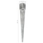 vidaXL Picas de tierra 2 uds acero galvanizado plateado 12x12x89 cm