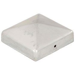 vidaXL Tapas para postes de valla 6 uds metal galvanizado 81x81mm