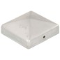 vidaXL Tapas para postes de valla 6 uds metal galvanizado 81x81mm