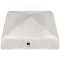 vidaXL Tapas para postes de valla 6 uds metal galvanizado 81x81mm