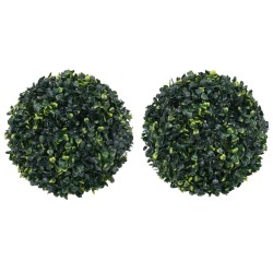vidaXL Bolas de boj artificial 2 unidades 45 cm