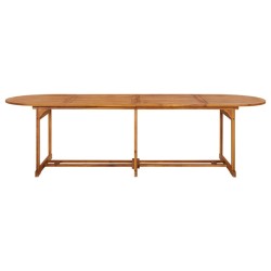 vidaXL Mesa de comedor jardín 280x90x75 cm madera maciza de acacia 