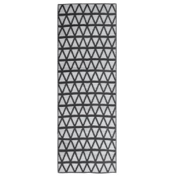 vidaXL Alfombra de exterior PP negra 80x250 cm