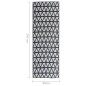 vidaXL Alfombra de exterior PP negra 80x250 cm vidaXL Alfombra de exterior PP negra 80x250 cm