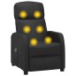 vidaXL Sillón de masaje eléctrico cuero sintético negro vidaXL Sillón de masaje eléctrico cuero sintético negro