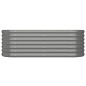 vidaXL Jardinera arriate acero recubrimiento polvo gris 114x40x36 cm vidaXL Jardinera arriate acero recubrimiento polvo gris 114x40x36 cm