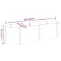 vidaXL Jardinera arriate acero recubrimiento polvo plata 152x40x36 cm vidaXL Jardinera arriate acero recubrimiento polvo plata 152x40x36 cm