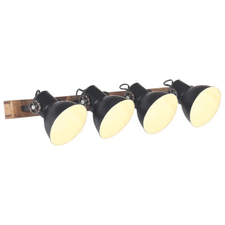 vidaXL Lámpara de pared industrial negra 90x25 cm E27