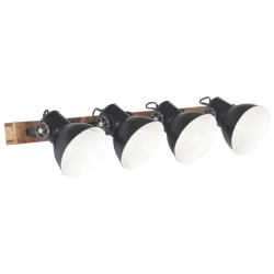 vidaXL Lámpara de pared industrial negra 90x25 cm E27