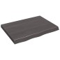vidaXL Encimera baño madera maciza tratada gris oscuro 80x60x(2-6) cm vidaXL Encimera baño madera maciza tratada gris oscuro 80x60x(2-6) cm