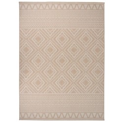 vidaXL Alfombra de exterior de tejido plano rayas marrones 200x280 cm