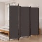 vidaXL Biombo divisor de 6 paneles de tela marrón 300x200 cm vidaXL Biombo divisor de 6 paneles de tela marrón 300x200 cm