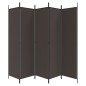 vidaXL Biombo divisor de 6 paneles de tela marrón 300x200 cm vidaXL Biombo divisor de 6 paneles de tela marrón 300x200 cm