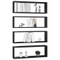 vidaXL Estantes cubo de pared 4 uds contrachapado negro 80x15x26,5 cm vidaXL Estantes cubo de pared 4 uds contrachapado negro 80x15x26,5 cm