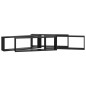 vidaXL Estantes cubo de pared 4 uds contrachapado negro 80x15x26,5 cm vidaXL Estantes cubo de pared 4 uds contrachapado negro 80x15x26,5 cm