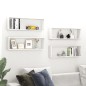 vidaXL Estante de pared 4 uds contrachapado blanco brillo 80x15x26,5cm vidaXL Estante de pared 4 uds contrachapado blanco brillo 80x15x26,5cm