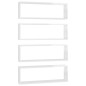 vidaXL Estante de pared 4 uds contrachapado blanco brillo 80x15x26,5cm vidaXL Estante de pared 4 uds contrachapado blanco brillo 80x15x26,5cm