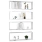 vidaXL Estante de pared 4 uds contrachapado blanco brillo 80x15x26,5cm vidaXL Estante de pared 4 uds contrachapado blanco brillo 80x15x26,5cm