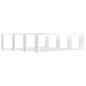 vidaXL Estante de pared 4 uds contrachapado blanco brillo 80x15x26,5cm vidaXL Estante de pared 4 uds contrachapado blanco brillo 80x15x26,5cm
