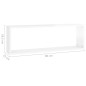vidaXL Estante de pared 4 uds contrachapado blanco brillo 80x15x26,5cm vidaXL Estante de pared 4 uds contrachapado blanco brillo 80x15x26,5cm