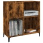 vidaXL Mueble discos madera contrachapada roble ahumado 84,5x38x89 cm vidaXL Mueble discos madera contrachapada roble ahumado 84,5x38x89 cm