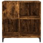 vidaXL Mueble discos madera contrachapada roble ahumado 84,5x38x89 cm vidaXL Mueble discos madera contrachapada roble ahumado 84,5x38x89 cm