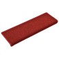 vidaXL Alfombras de peldaños de escalera 15 uds rojo 65x21x4 cm vidaXL Alfombras de peldaños de escalera 15 uds rojo 65x21x4 cm