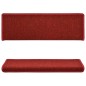 vidaXL Alfombras de peldaños de escalera 15 uds rojo 65x21x4 cm vidaXL Alfombras de peldaños de escalera 15 uds rojo 65x21x4 cm