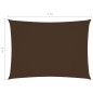 vidaXL Toldo de vela rectangular tela Oxford marrón 6x7 m vidaXL Toldo de vela rectangular tela Oxford marrón 6x7 m