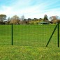 vidaXL Euro Valla de acero verde 25x1,5 m vidaXL Euro Valla de acero verde 25x1,5 m