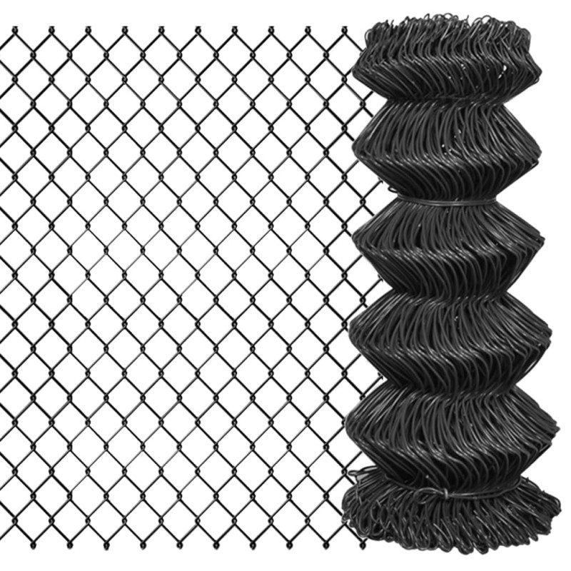 vidaXL Valla de tela metálica acero gris 25x0,8 m vidaXL Valla de tela metálica acero gris 25x0,8 m