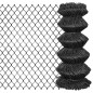 vidaXL Valla de tela metálica acero gris 25x0,8 m vidaXL Valla de tela metálica acero gris 25x0,8 m
