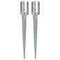 vidaXL Picas de tierra 2 unidades acero galvanizado plateado 10x76 cm vidaXL Picas de tierra 2 unidades acero galvanizado plateado 10x76 cm