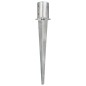 vidaXL Picas de tierra 2 unidades acero galvanizado plateado 10x76 cm vidaXL Picas de tierra 2 unidades acero galvanizado plateado 10x76 cm