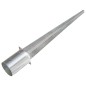 vidaXL Picas de tierra 2 unidades acero galvanizado plateado 10x76 cm vidaXL Picas de tierra 2 unidades acero galvanizado plateado 10x76 cm