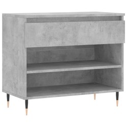 vidaXL Mueble zapatero madera contrachapada gris hormigón 70x36x60 cm