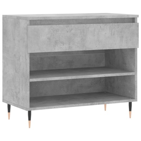 vidaXL Mueble zapatero madera contrachapada gris hormigón 70x36x60 cm