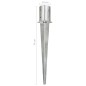 vidaXL Picas de tierra 2 unidades acero galvanizado plateado 10x76 cm vidaXL Picas de tierra 2 unidades acero galvanizado plateado 10x76 cm