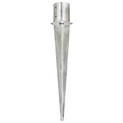 vidaXL Picas de tierra 2 unidades acero galvanizado plateado 12x91 cm
