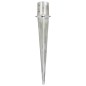 vidaXL Picas de tierra 2 unidades acero galvanizado plateado 12x91 cm