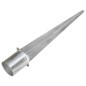 vidaXL Picas de tierra 2 unidades acero galvanizado plateado 12x91 cm