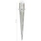 vidaXL Picas de tierra 2 unidades acero galvanizado plateado 12x91 cm