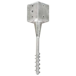 vidaXL Picas de tierra 6 uds acero galvanizado plateado 12x12x56 cm