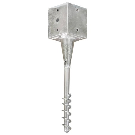 vidaXL Picas de tierra 6 uds acero galvanizado plateado 12x12x56 cm