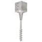 vidaXL Picas de tierra 6 uds acero galvanizado plateado 12x12x56 cm