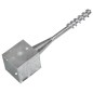 vidaXL Picas de tierra 6 uds acero galvanizado plateado 12x12x56 cm