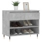 vidaXL Mueble zapatero madera contrachapada gris hormigón 70x36x60 cm vidaXL Mueble zapatero madera contrachapada gris hormigón 70x36x60 cm