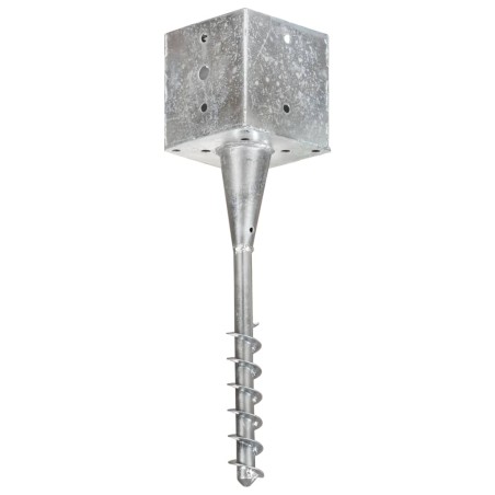 vidaXL Picas de tierra 6 uds acero galvanizado plateado 14x14x58 cm